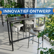 Milano Bartafel Milano - 120cn - Voor binnen - Keuken en woonkamer - Marmer look - 4 to 6 personen - Wit grijs