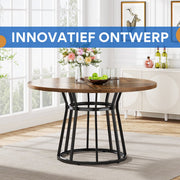 Eettafel Aravon - Rond 120cm - Keukentafel voor 4 Personen - Voor Keuken of Eetkamer