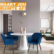 Eetkamerstoelen Groen - Set van 4 - Fluweel - Woonkamer- en Keukenstoelen