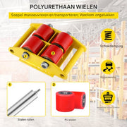 Happyment Transportwielen - Professioneel - Machineverhuizer - 1 Stuk - 360° Rotatie - 6T draaggewicht