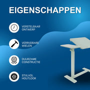 Laptoptafel - Bijzettafel - Bedtafel - Banktafel- Voor gebruik aan bed of kantoor - Verstelbaar - Groen