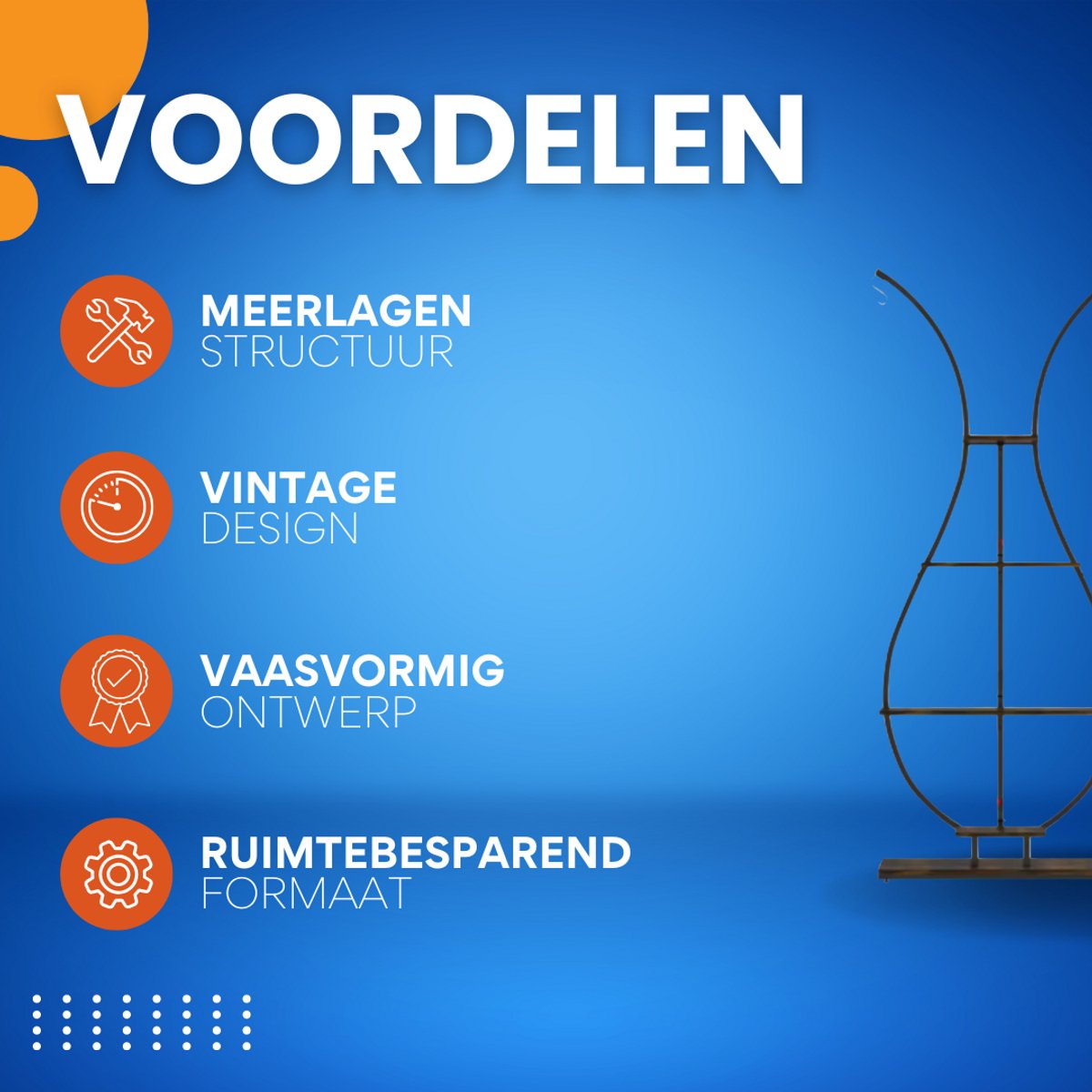 Plantenstandaard Madelief - Vaas vorm - Plantenrek - Plantentafel - Voor binnen & buitengebruik - Bloempothouder - Bamboe - Zonder verlichting