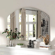 Gebogen Wandspiegel - Venetiaanse Accent Spiegel- Zilver - Glas - Decoratie voor Woonkamer