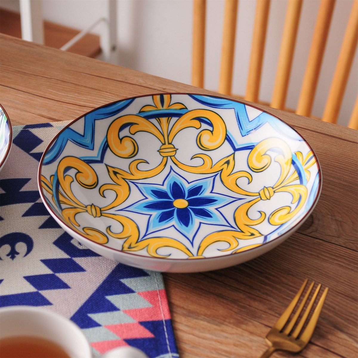 Zafiro Serviesset - 12 delig - 8 persoons - Mozaïek - Dinerborden - Bordenset - Diepe borden - Ontbijtborden - Servies - Keukenservies