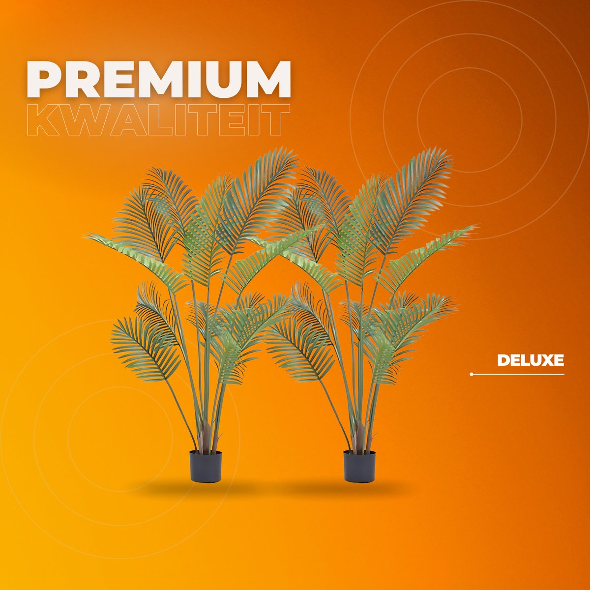 Kunstplant voor binnen en buiten - Areca Catechu - In pot - Kunstbloem - Waterdicht - Geurloos - Kunstmatig Plastic Plant