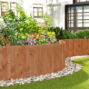 Tuin Gras Gazon Rand - Flexibele Houten Border voor Tuinhek - Tuinafboording voor Outdoor Landschap & Tuindecoratie - 203x35x1.4cm Bruin