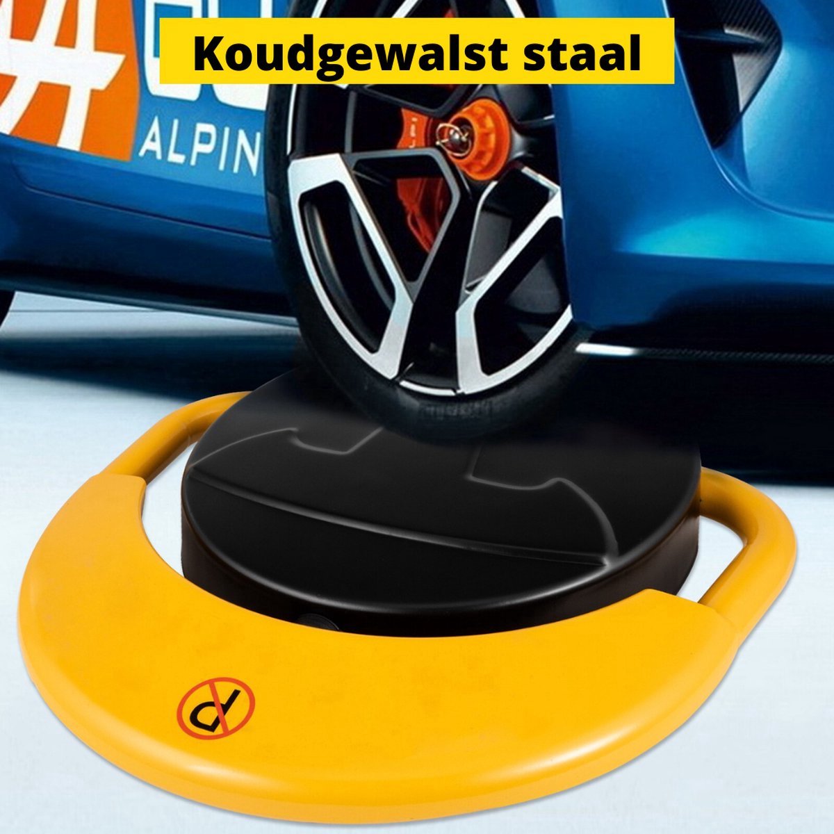 Happyment Parkeerbeugel Met Afstandsbediening - Parkeerpaal - Alarmsysteem - Automatisch Parkeerslot