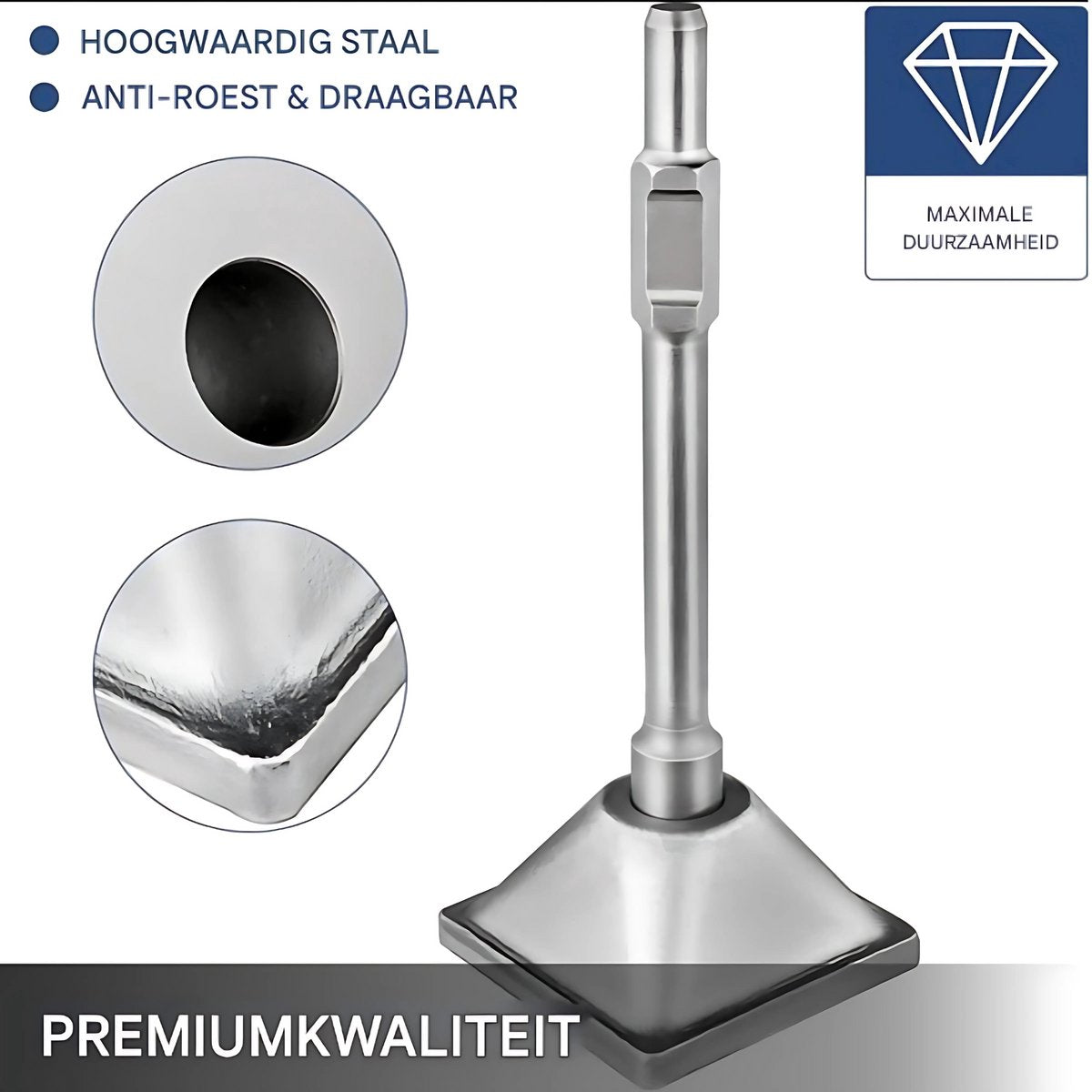 Jack Hammer Compactor - 1-1/8" Hex Anti Shock Sabotageplaat - Beton - Fundering - Bouwer Funderingsgereedschap