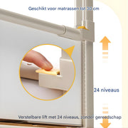 Baby Bedhek - Bedhekje - Bedrail - Uitvalbescherming - Voor bed - Veiligheidsleuningen & Bedbewaker - Beer - 90cm