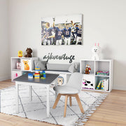 Happyment Kinderstoel London - 1 persoons - Kinderfauteuil - Eetkamerstoel - Wit - zithoogte 33 cm