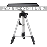 Projectorstatief – Opvouwbare Laptop- en Projectorstandaard - met Plateau en Draagtas – Lichtgewicht Aluminium- voor Thuis, Studio of Kantoor gebruik - Zilver