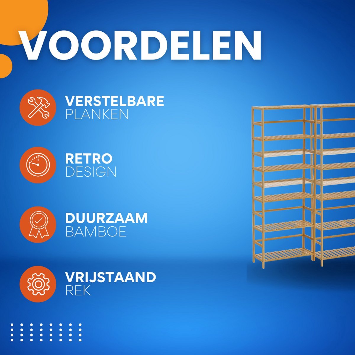 Plantenstandaard Fioren - Bamboe - 161cm - Plantenrek - Plantentafel - Voor binnen & buitengebruik - Bloempothouder - Metaal