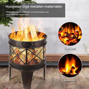 Vuurkorf 58x45 cm - Vuurschaal voor buiten - Tuinhaard - Terrashaard - Geschikt voor BBQ