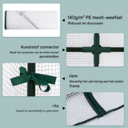 Foliekas - 200x210x100 cm Koud Frame Tuinkas - Met PE Zeildoek & Roldeuren - Tomatenkas voor Tuinbescherming & Buitengebruik - Groen