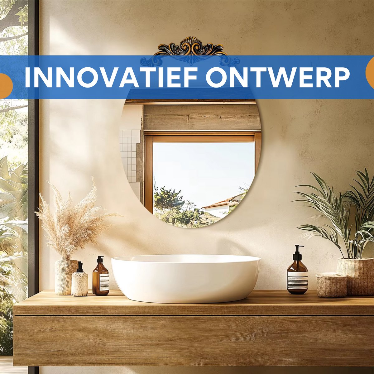 Ovale Badkamerspiegel Dublin - 50cm - Spiegel voor badkamer