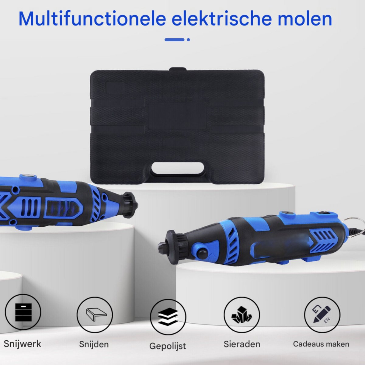 Multitool Set - 135W - 252 Stuks Accessoires - Dremel, Boor & Slijper - Voor Hobby, Snijden & Polijsten
