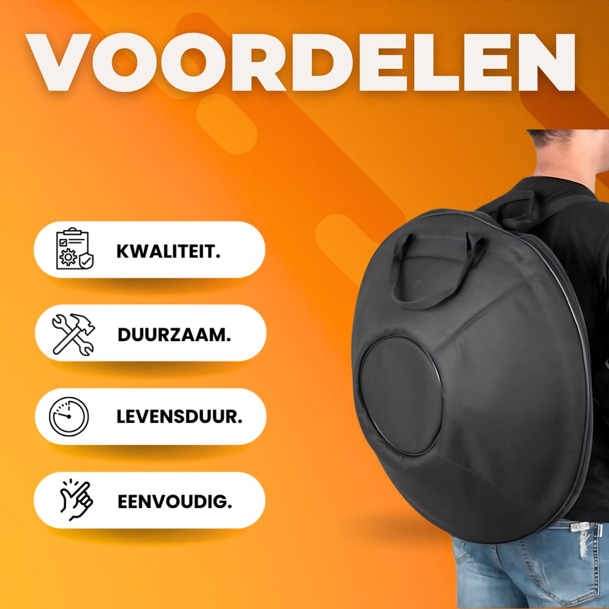 Tongue drum Deluxe - Handpan Handtrommel - Tongtrommel staal - Steel Tong - 56 cm Percussie Instrument - Klankschaal set