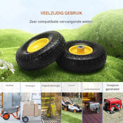 Kruiwagenwiel - 80KG - 10 inch banden - Duurzame wielen - Karren en trailers - 2 stuks