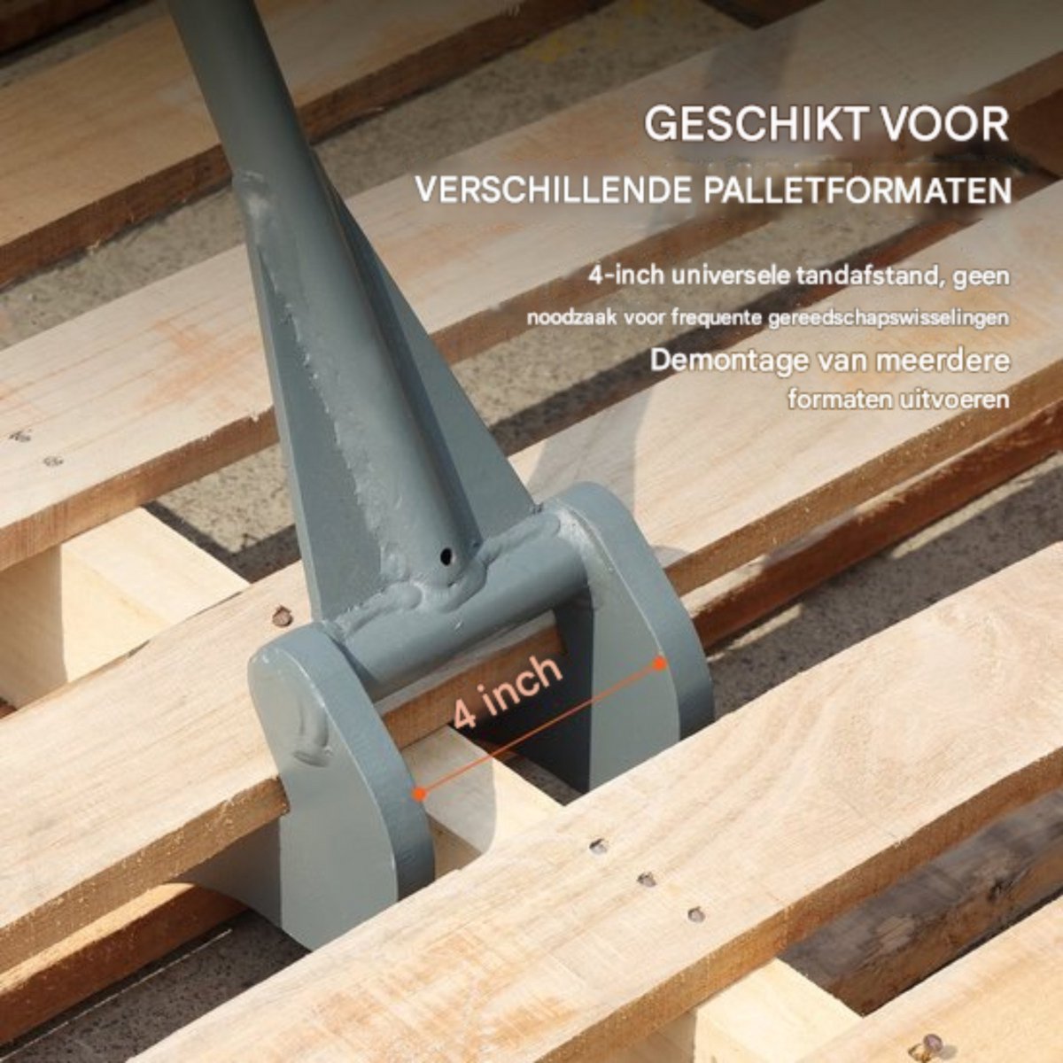 Palletbreker PRO - Pallet Buster - 137,2cm Lamellenheffer - Roughneck - Koevoet breekijzer Incl. Handschoenen - 907KG