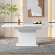 Eettafel - Keukentafel - Uitschuifbaar - Voor Woonkamer of Eethoek - Met Opbergruimte & Modern Design - Rechthoekig IJzer & Hout