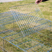 Dierenren - Zilver - XL Kippenren - Puppyren - 216x116x65cm - Konijnenren