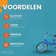 Driewieler Rustic Tavien - 7 versnellingen - Fiets voor volwassenen en senioren - 24 Inch - Opvouwbare - Verstelbaar - Met mand - Voorrem - Blauw - 120KG