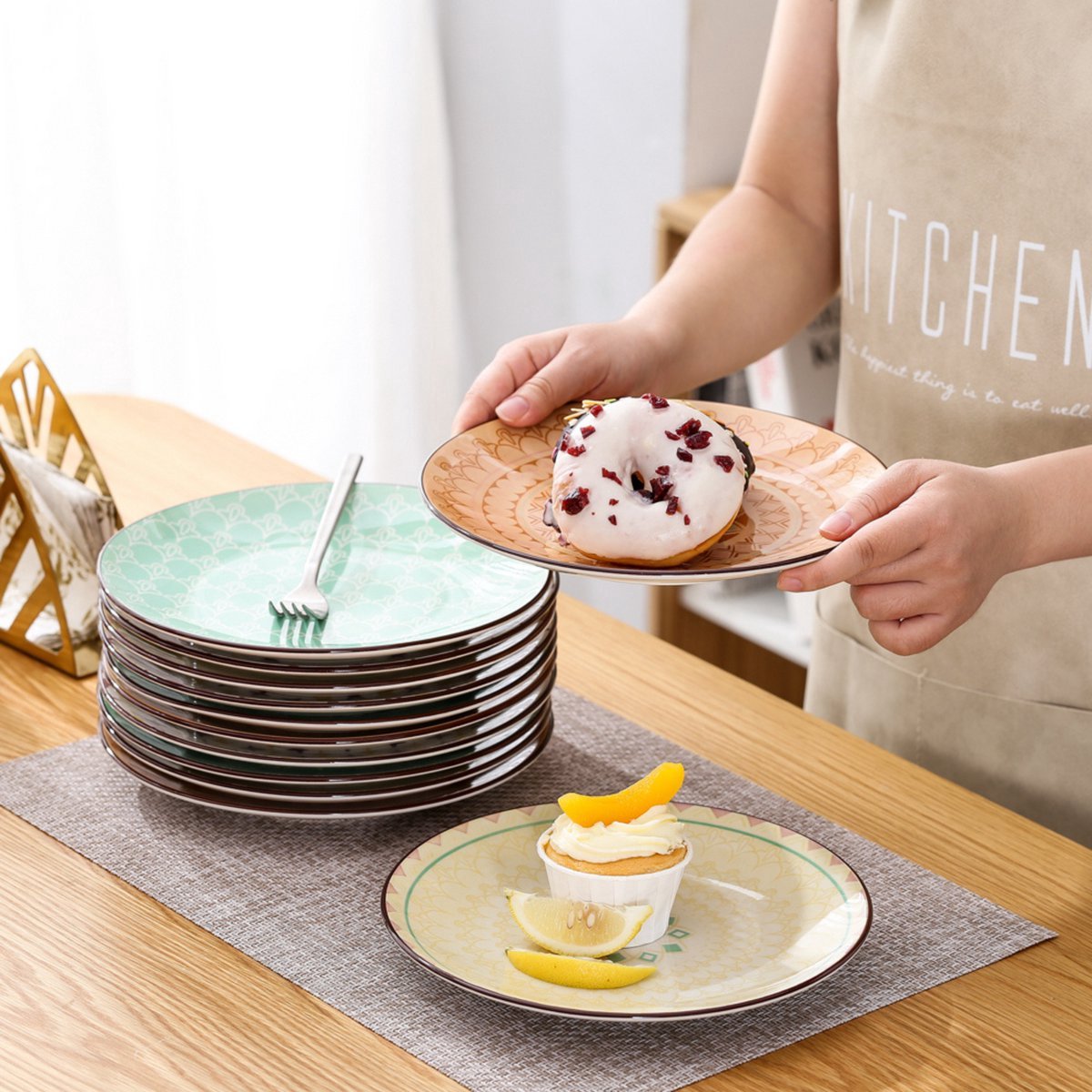Sorellia Mokkenset - 6 stuks - Mix kleur - Dinerborden - Bordenset - Diepe borden - Ontbijtborden - Servies - Keukenservies