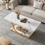 Luxe Salontafel Elvya - Rechthoekig - Modern - Voor woonkamer - Bijzettafel - 120cm - Bruin