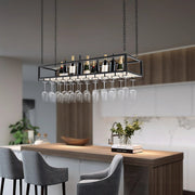 Hangend Wijnrek - Wijnglazen houder - Ophangrek wijnglazen - Voor Keuken, Bar of Eethoek - Verstelbare Plafondmontage - 100cm