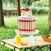 Fruitpers - 11L - RVS Handmatige Fruitpers - Druivenpers - Wijnpers - Met hendel