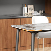 Eettafel Mandino - 4 tot 6 personen - Marmer look - 160cm - Marmer look - Rechthoekig