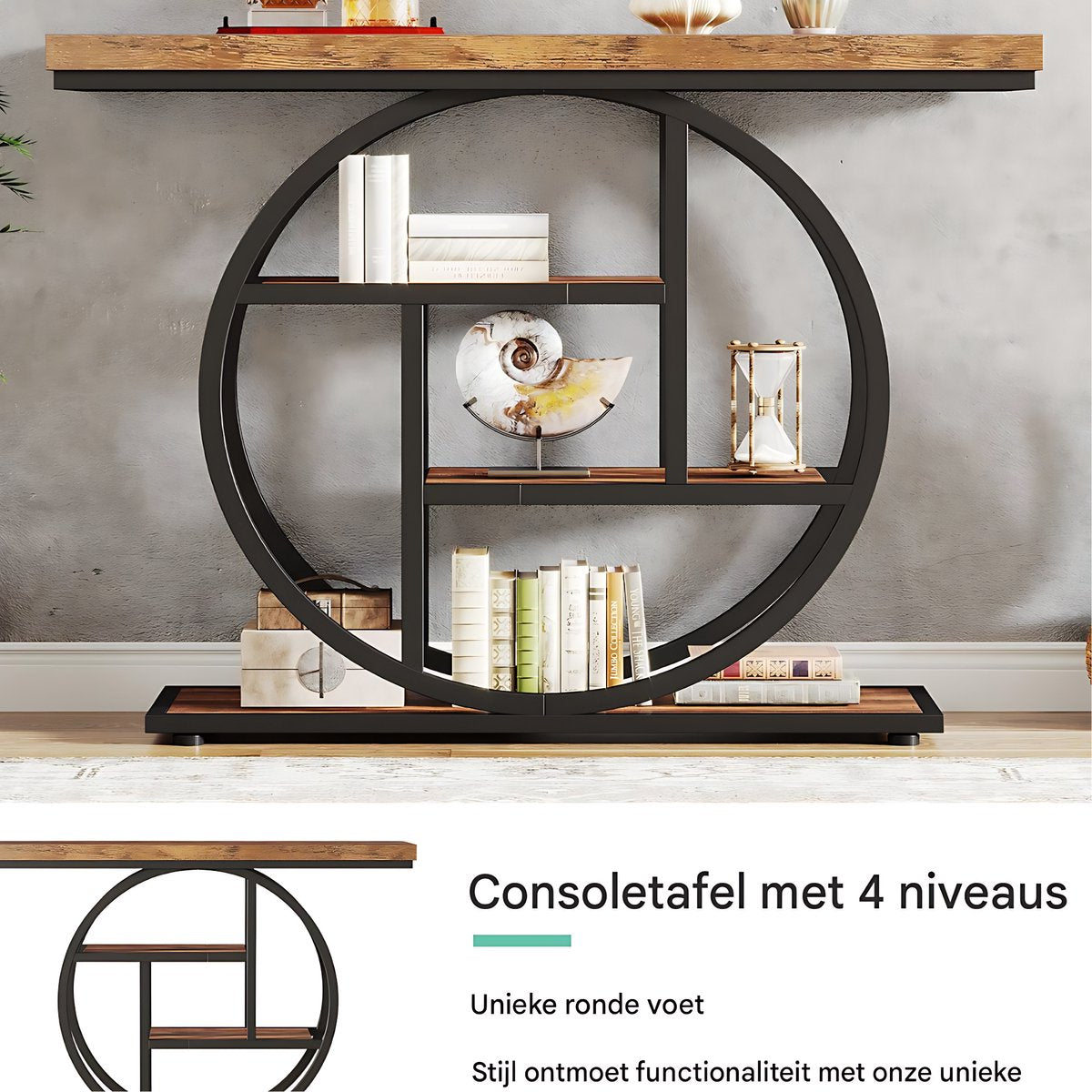 Consoletafel Rovia - Haltafel - 100cm - Wandtafel - Gang of woonkamer - Bruin