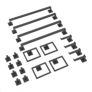 Handdoekstangset - Handdoekrek - Handdoekhouder - Badkameraccessoires - Voor Wandmontage in Badkamer - Zwart
