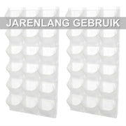 Wandplantenbak - Voor binnen- en buitengebruik - Muurbevestigde houder met 36 bloempotten - Stijlvol en ruimtebesparend - Wit
