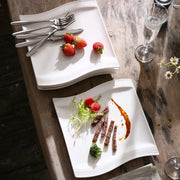Happyment Luxe Serviesset - 12 Persoons - Porselein - 12 Delig - Bordenset 12 persoons - Bordenset 12 delig - Wit