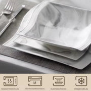 Royalty Dinerborden – Dinerborden – 6 persoons – 30 delig – Marmerlook Keramisch – Kleine Borden – Elegant tafelservies