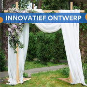 Bruiloft decoratie Valora - Rozenboog - Buitenluifel - Versiering - Multifunctioneel voor ceremonies en feesten - Massief hout - 3x3 meter