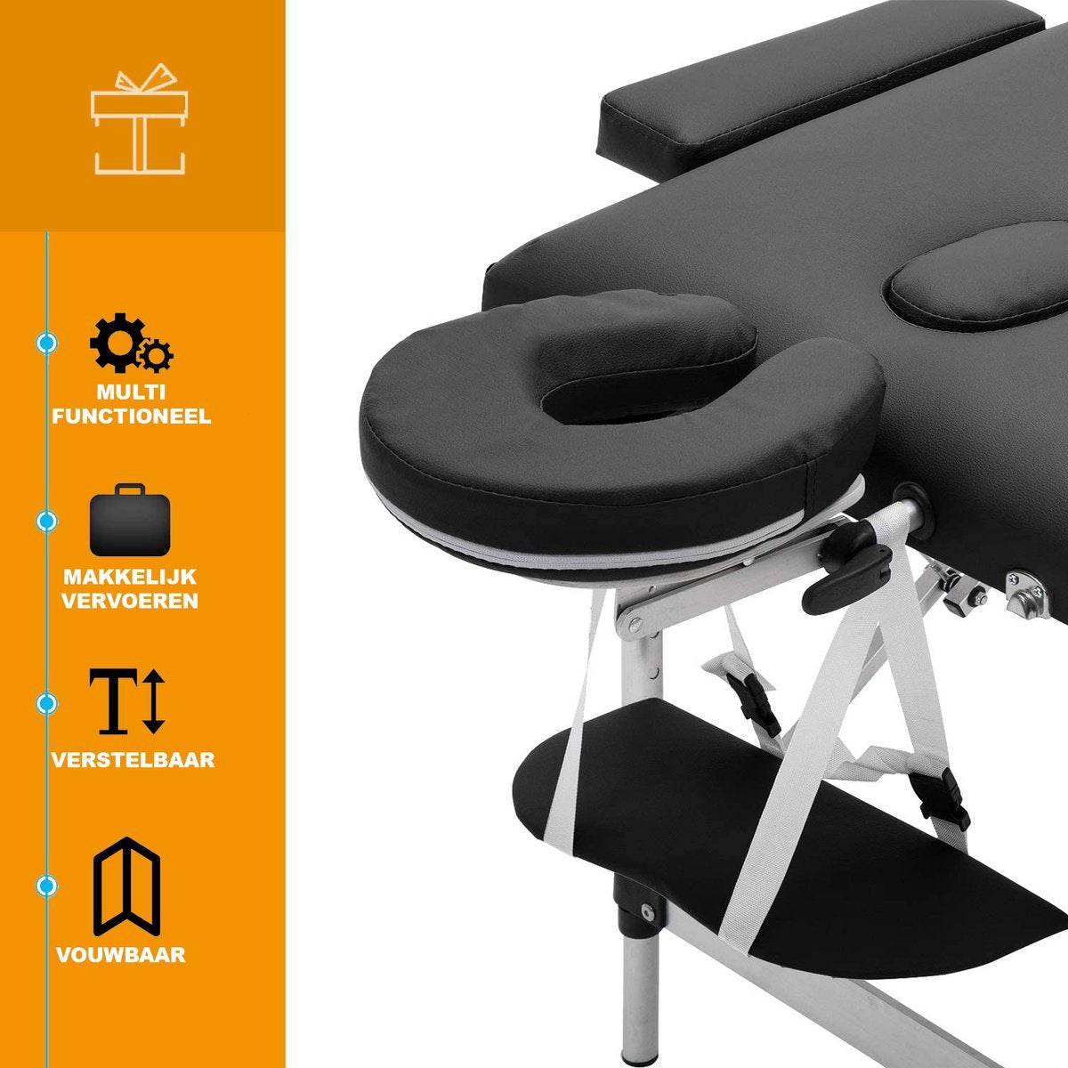 Massagetafel - Aluminium - Verstelbaar & Inklapbaar - Behandeltafel - Luxe