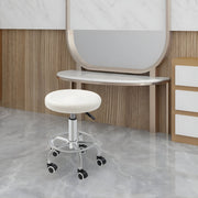 Draaikruk - Werkkruk - Kapperskruk - Tabouret - Voor Schoonheidssalons, Bars & Thuis - Met wieltjes - 150 kg Draagvermogen - Wit