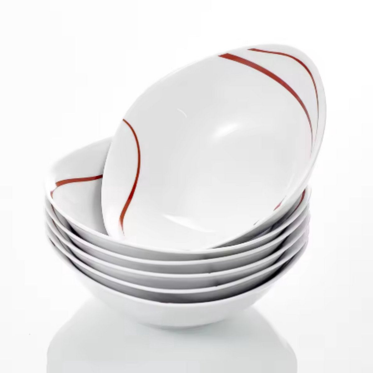 Elite Diepe borden – Serviesset – 6 persoons – 6 delig – Keramisch – Uniek servies