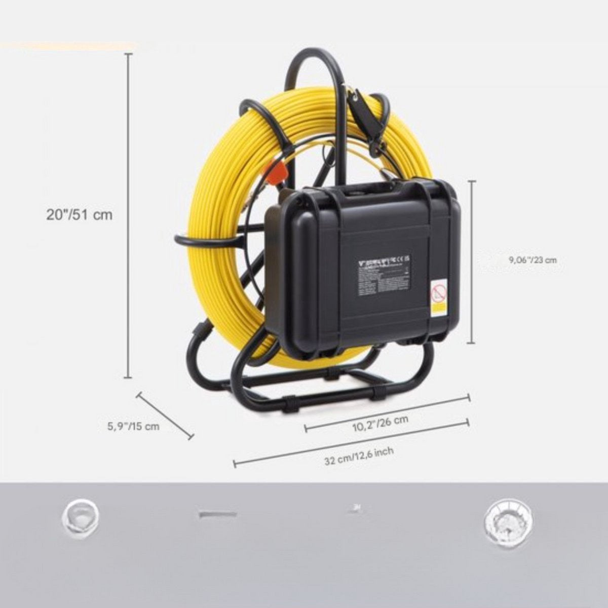 Endoscoop inspectie camera - 92m - Rioolcamera - Inspectiecamera - 6 uur batterij - 720p - Lokalisatie Apparaat voor Ondergrondse Leidingen
