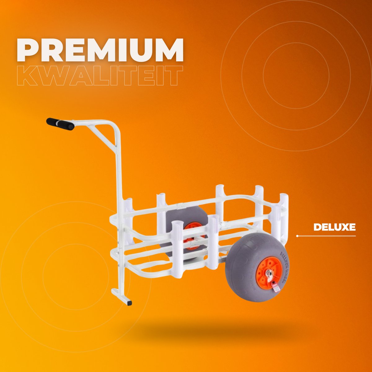 Viskar - Strandkar - Trolley voor vissen - Visspullen - Strandviswagen - 160KG - Met Ballonbanden - Voor Zand & Vissers