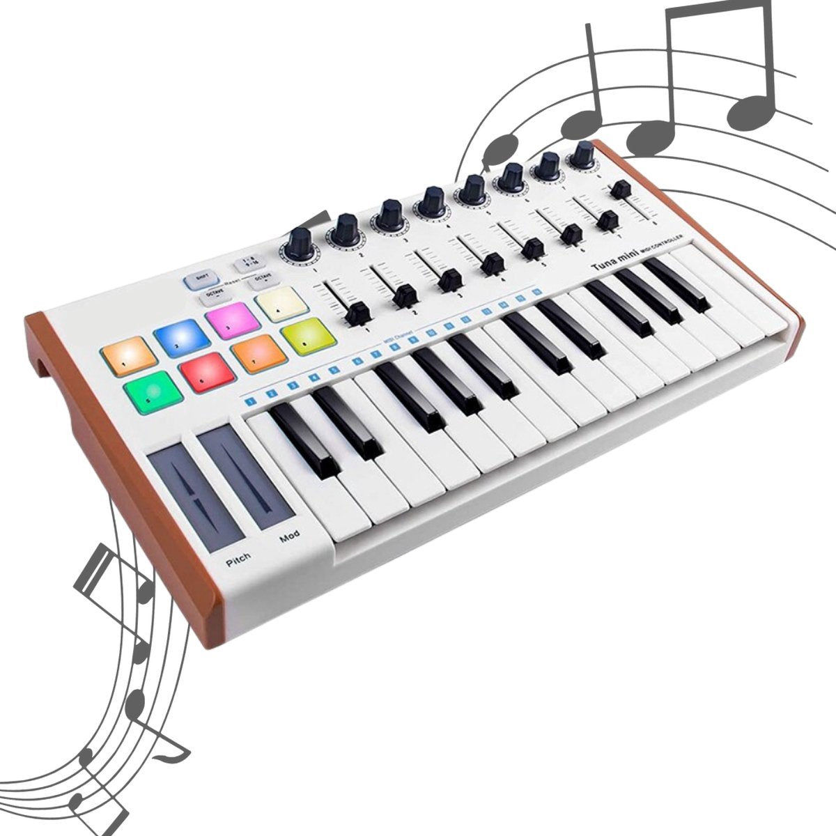 Happyment Keyboard Met Mengpaneel - Elektrische Piano - Digitale Piano - Voor Apple Producten - USB-aansluiting