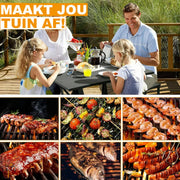 Happyment BBQ tafel - 2in1 - Tuintafel en barbecue - Vuurkorf of ijsbak - Buitentafel