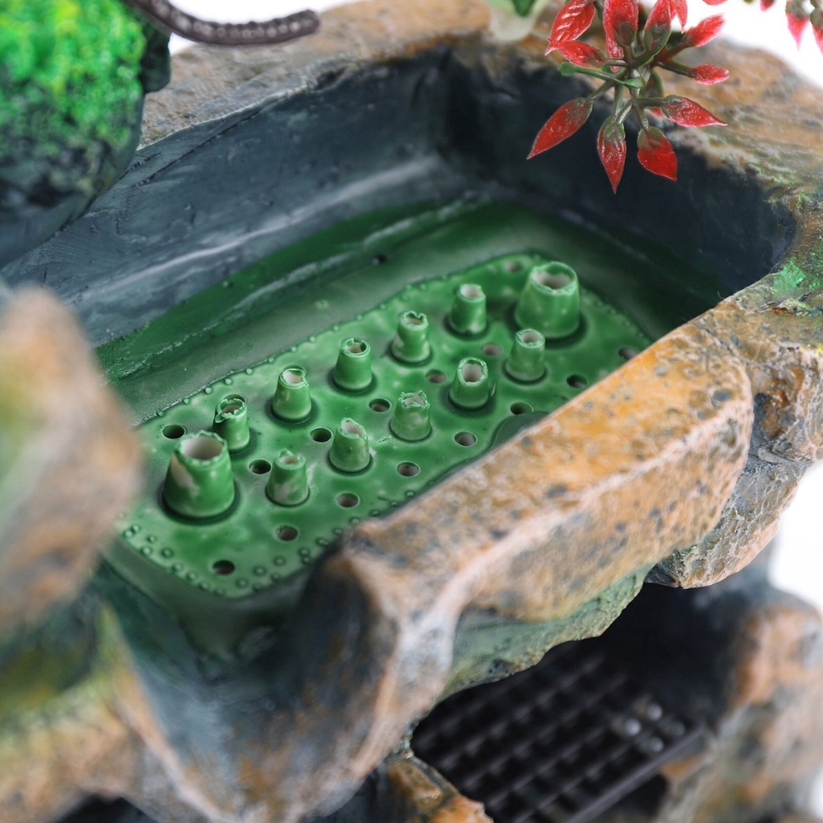 Happyment Kamerfontein Waterval Glas - Tafelfontein LED Licht - Waterornament - Indoor Fontein - Visser