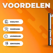 Solar buitendouche - 35L - Geen stroom - Tuindouche - Voor Tuin, strand en zwembad - Waterdicht. -Zilver