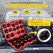 Oliefilter sleutel doppenset - 30-delige set Oliefilterdopsleutelset - Eind kappen - Met 3/8" en 1/2" Aansluiting - Zwart