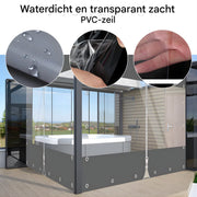 Zeildoek 210x240cm - Verranda - Dekzeil - Overkapping - Voor Terras, Pergola & Tuinhuis - Waterdicht - Wind - Donkergrijs