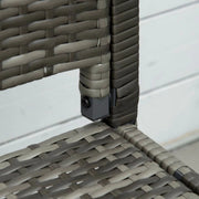 Tuin bank Vaylen - Twee zits bankje - Voor Buiten & Veranda - All-Weather PU-Rieten Design met Stalen Frame - Lichtgewicht en Eenvoudige Montage - Tuinmeubilair - Grijs