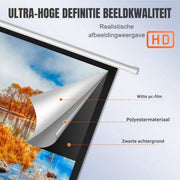 Projectiescherm - 100 Inch HD 4K - Handmatig - Voor Binnen en Buiten - Filmscherm